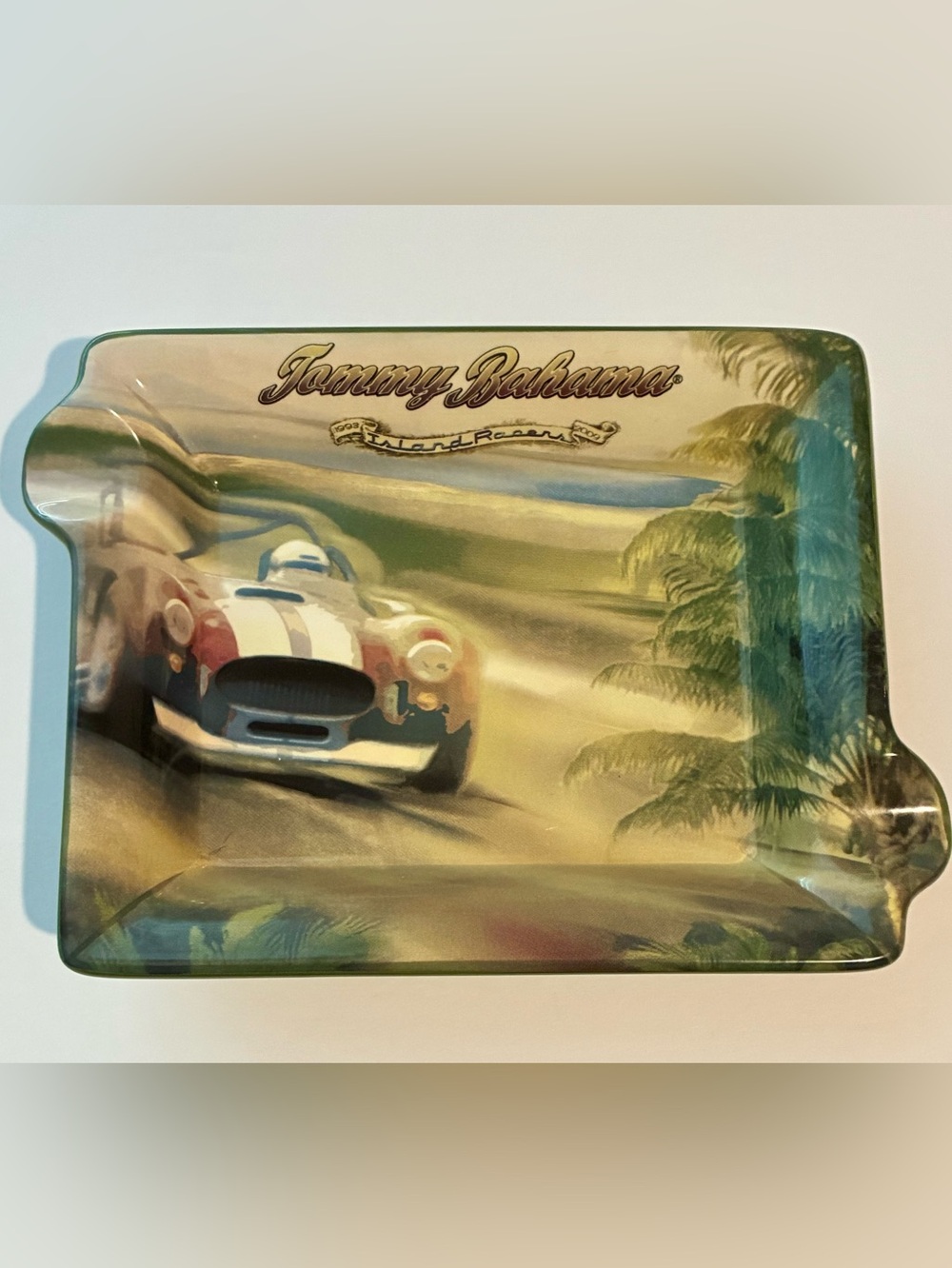 Tommy Bahama Island Racer Cigar Ashtray 2010 Ceramic Race Car
